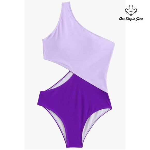 SweatyRocks One Shoulder Cut Out One Piece Swimsuit Size XL - Picture 1 of 4